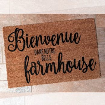 Paillasson Farmhouse Bienvenue dans notre belle Farmhouse Design extérieur Exclusif