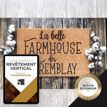Combo tapis extérieur Farmhouse personnalise nom de famille design exclusif et guide Farmhouse